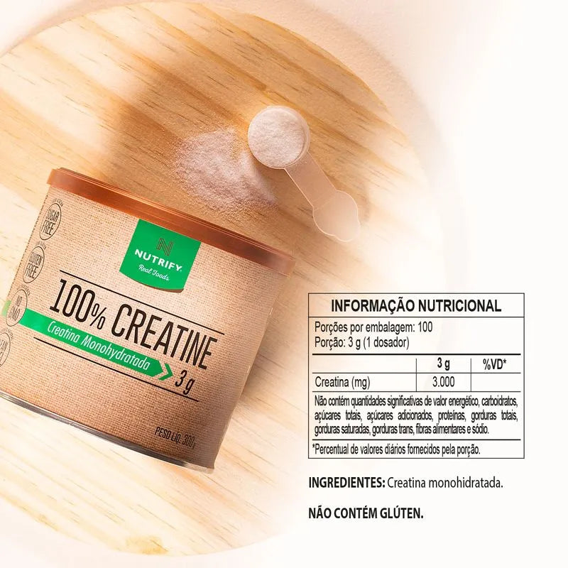 Creatine 100% - Creatina Pura Monohidratada - Nutrify - 300g