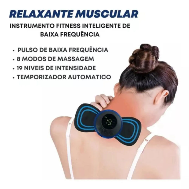 Kit 2 Mini Massageador Elétrico Portátil Cervical EMS Varilex Alivia Dores Corpo Pescoço - Prime