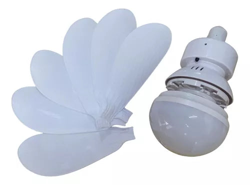 Ventilador de Teto Com Luz Integrada Silencioso Branco 6 pás
