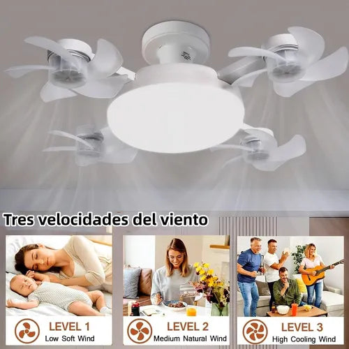 Ventilador De Teto Com Luz, Luz Led Regulável