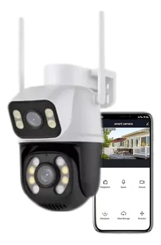 Câmera De Visão Noturna E Rastreamento Inteligente Wi-fi Ptz Cor Branco