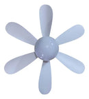 Ventilador de Teto Com Luz Integrada Silencioso Branco 6 pás