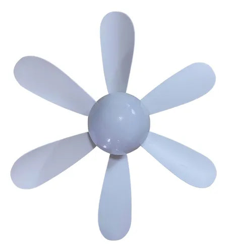 Ventilador de Teto Com Luz Integrada Silencioso Branco 6 pás