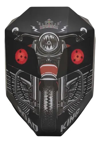 Mochila com bluetooth olhos Led Motoqueiro inteligente Smart Bag