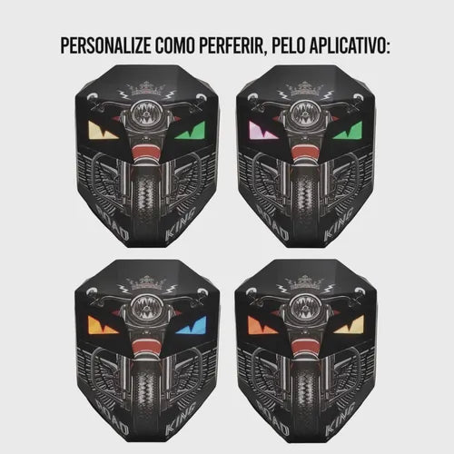 Mochila com bluetooth olhos Led Motoqueiro inteligente Smart Bag