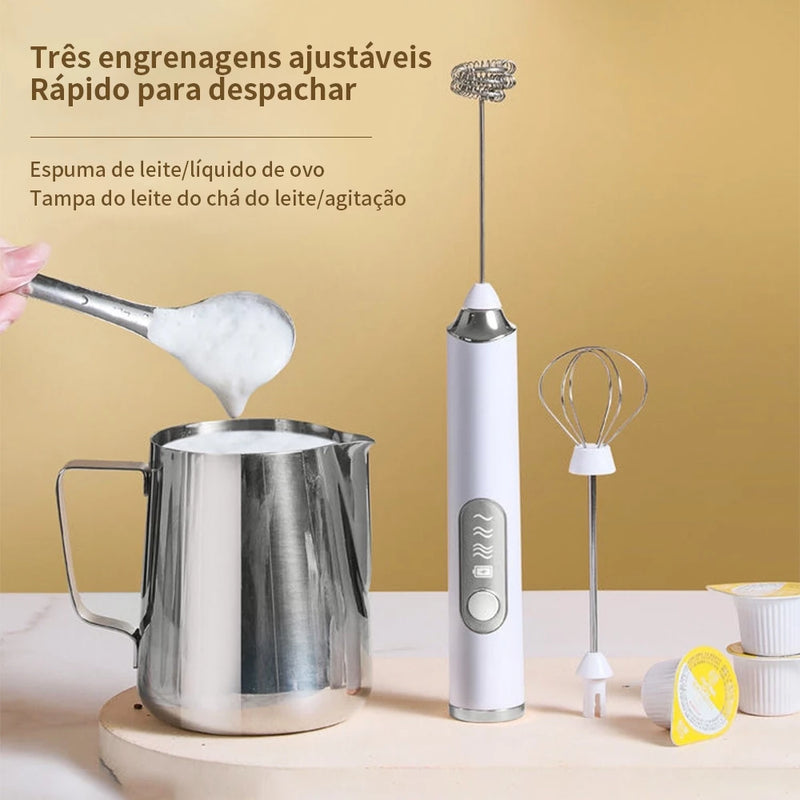 Batedor Misturador Mixer Elétrico para Bebidas