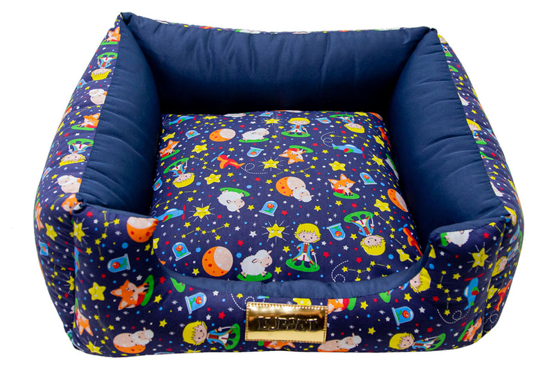 Cama Quadrada para Cachorro ou Gato Luppet Luxo Pequeno Príncipe Tamanho:M