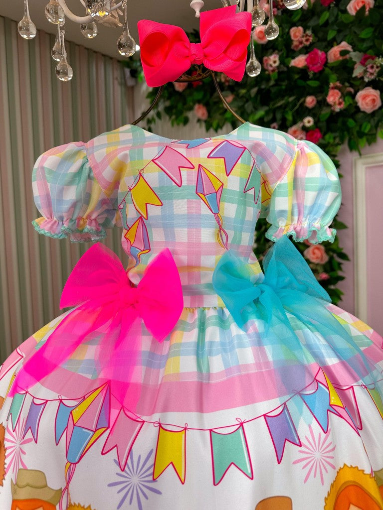 Vestido junino infantil Marie Luxo Quermesse das Cores