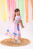 Vestido junino infantil Marie Luxo Arraia da Docura