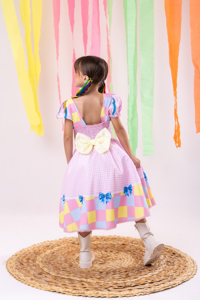 Vestido junino infantil Marie Luxo Arraia da Docura
