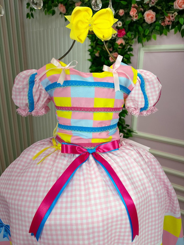 Vestido junino infantil Marie Luxo Arraia da Docura