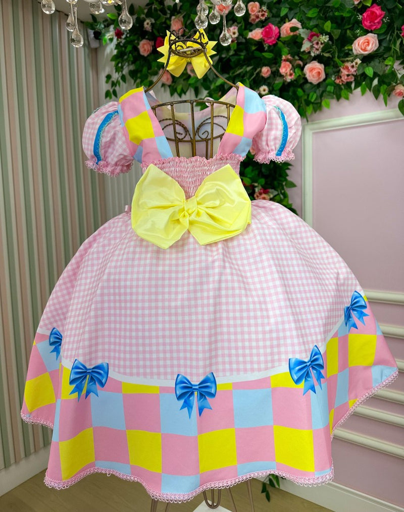 Vestido junino infantil Marie Luxo Arraia da Docura